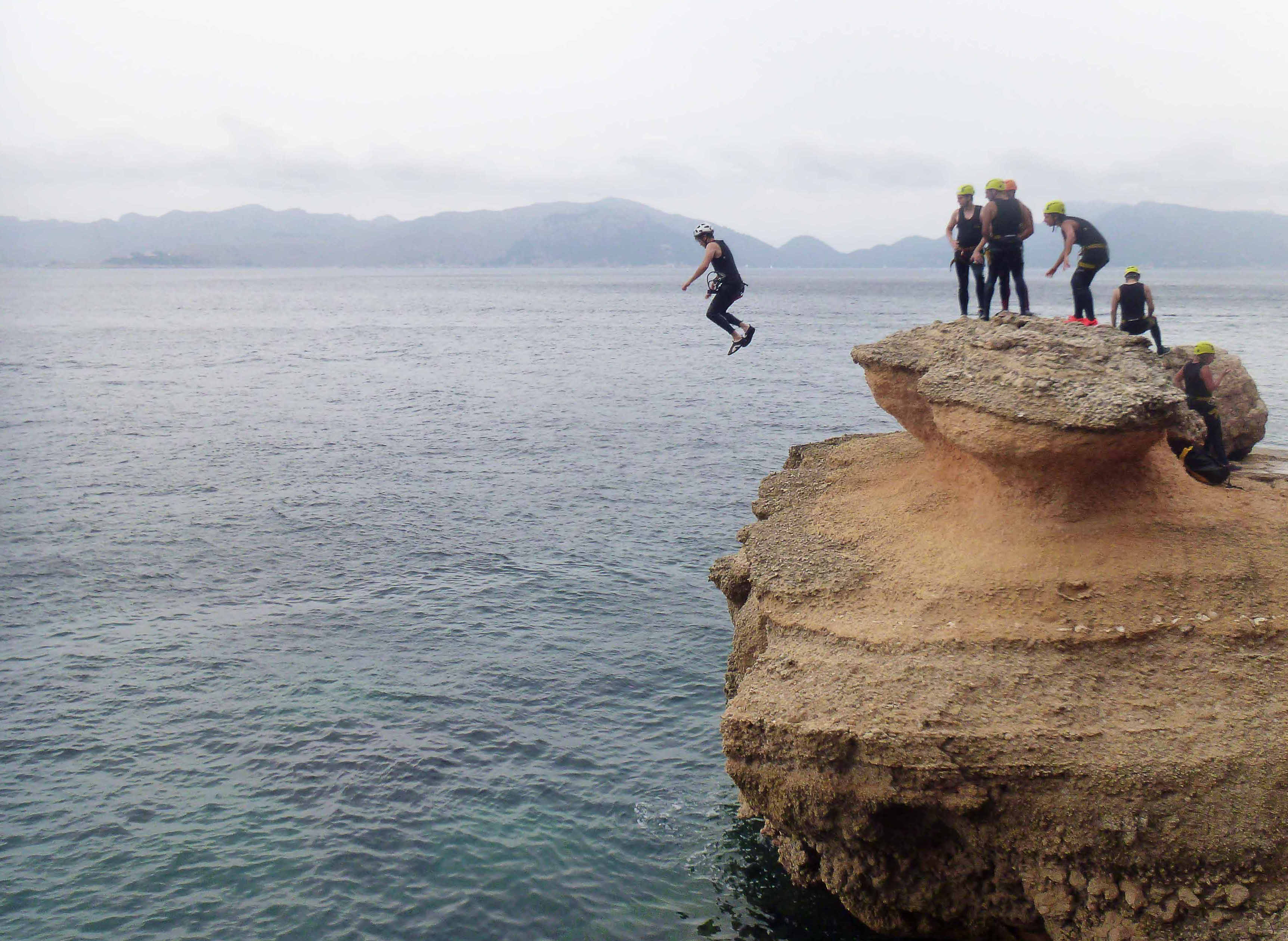 Cliff Jumping in Mallorca, Spain.