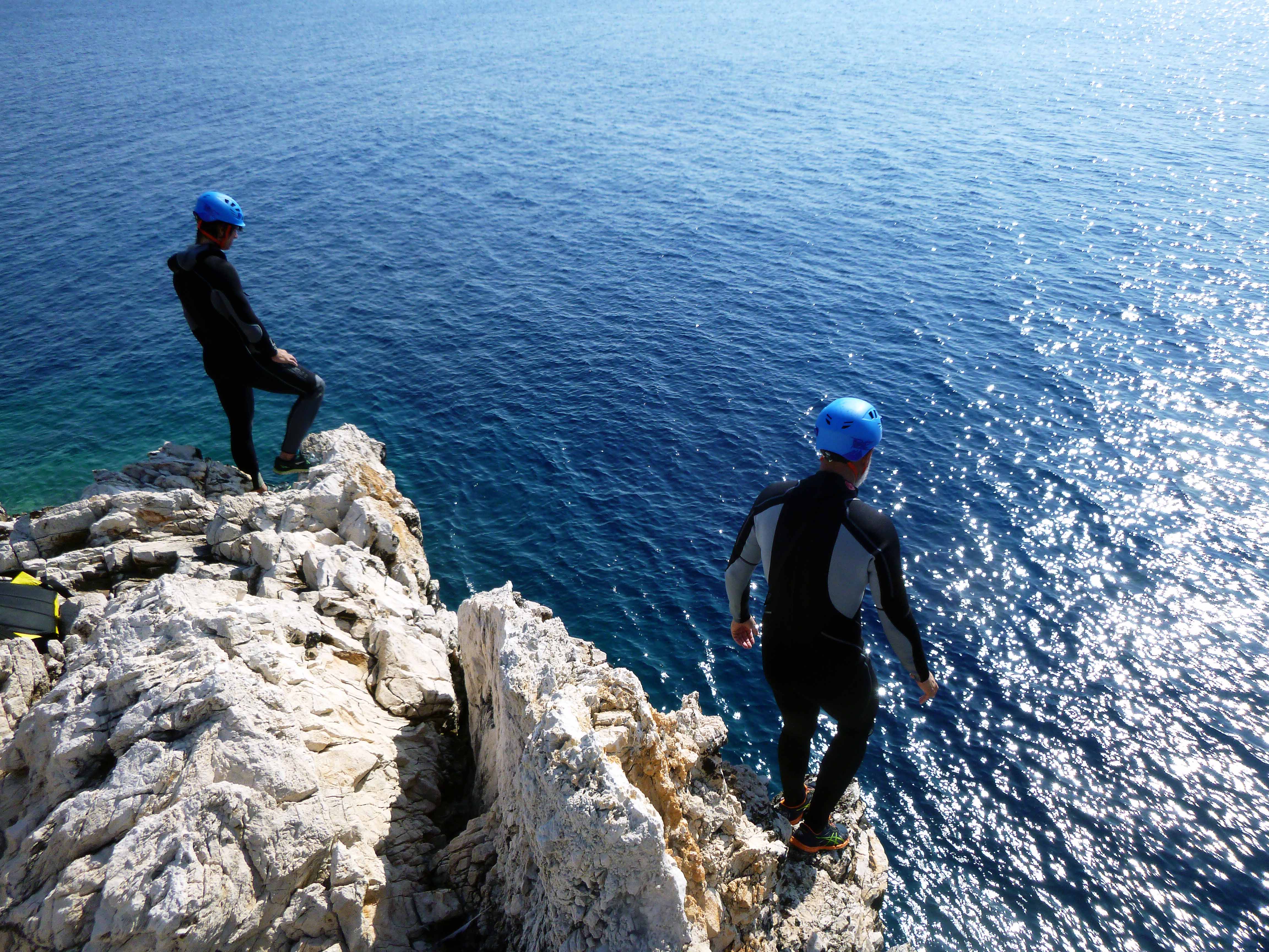 Cliff Jumping in Mallorca, Spain.