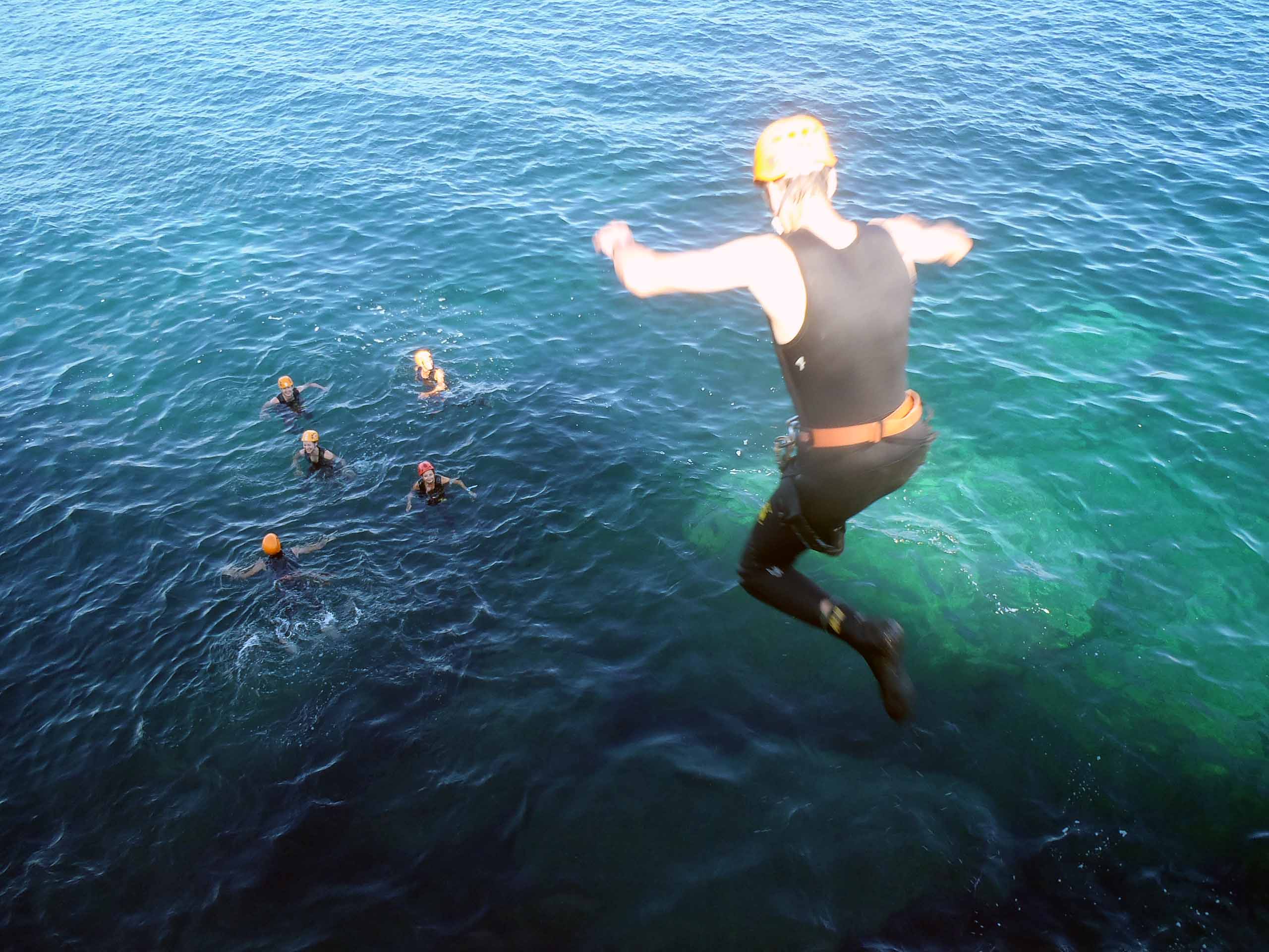 Cliff Jumping in Mallorca, Spain.